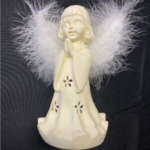 Angel's Glow illuminated sculpture fiber optic wings glow Christmas 2005 Vintage